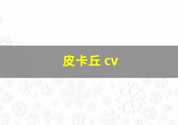 皮卡丘 cv